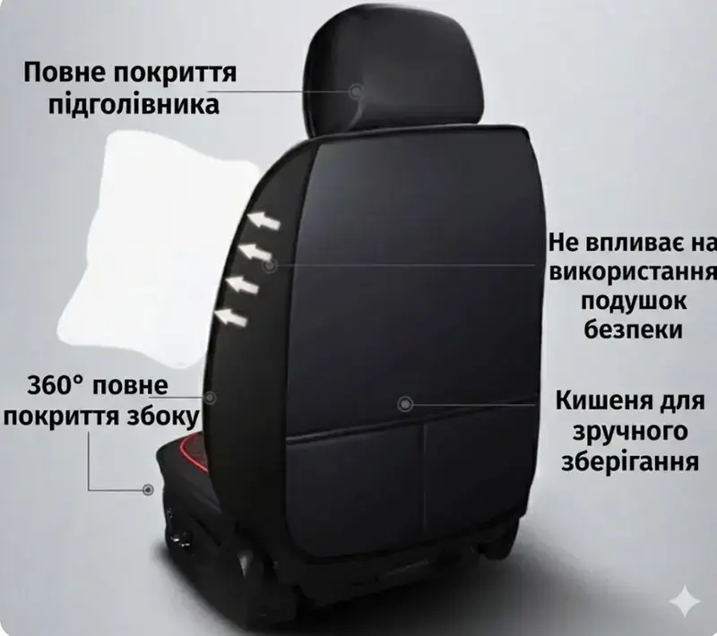 Чохли 3D — вигляд збоку